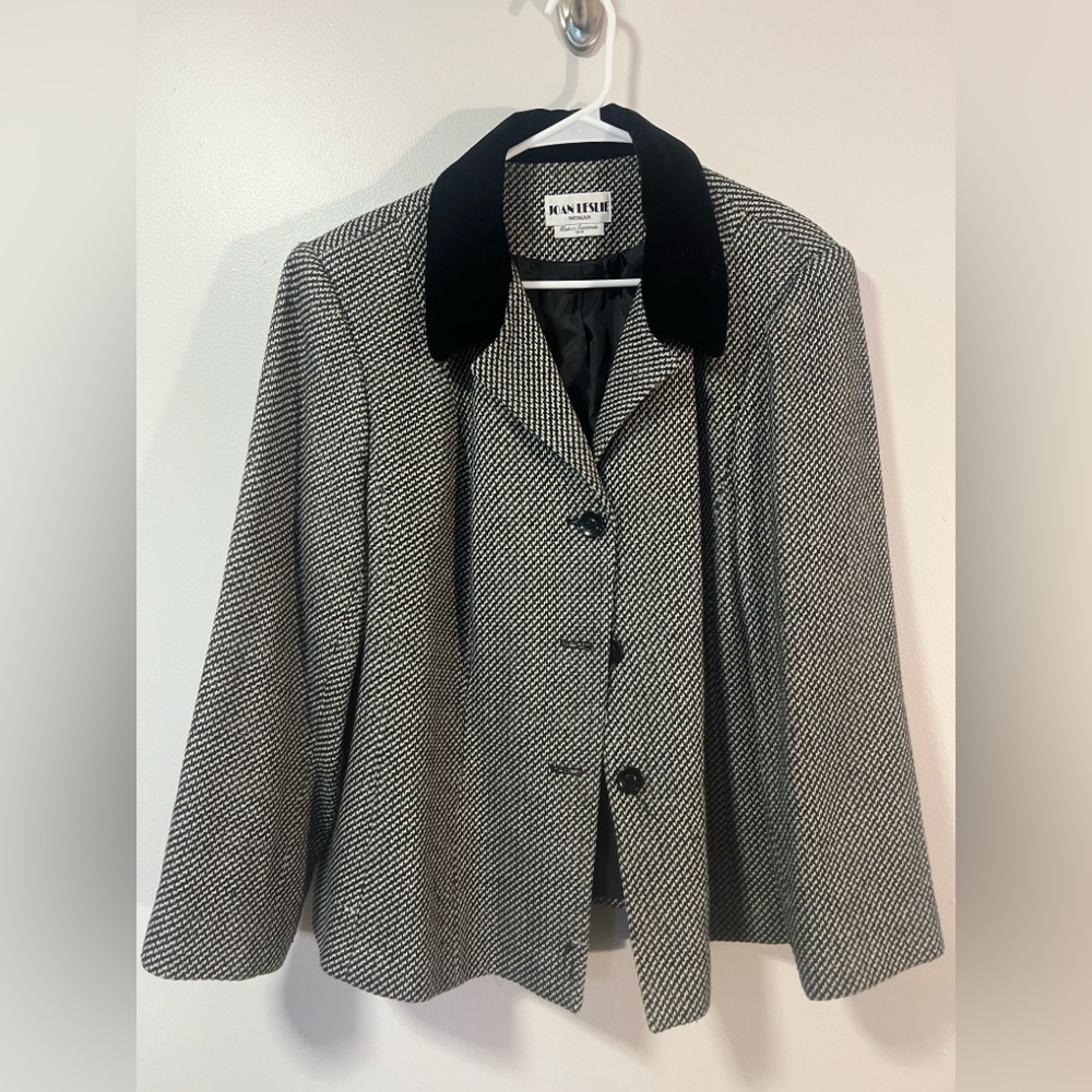 Joan Leslie Black & White Vintage Blazer Plus Size 18